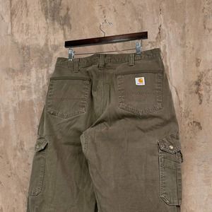 Vintage Carhartt Double Knees Carpenter Pants Hazel Brown Canvas Baggy Cargo 90s
